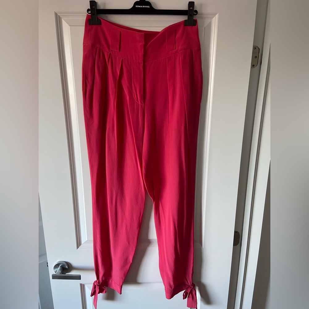 100% silk Sonia Rykiel pleated trousers
